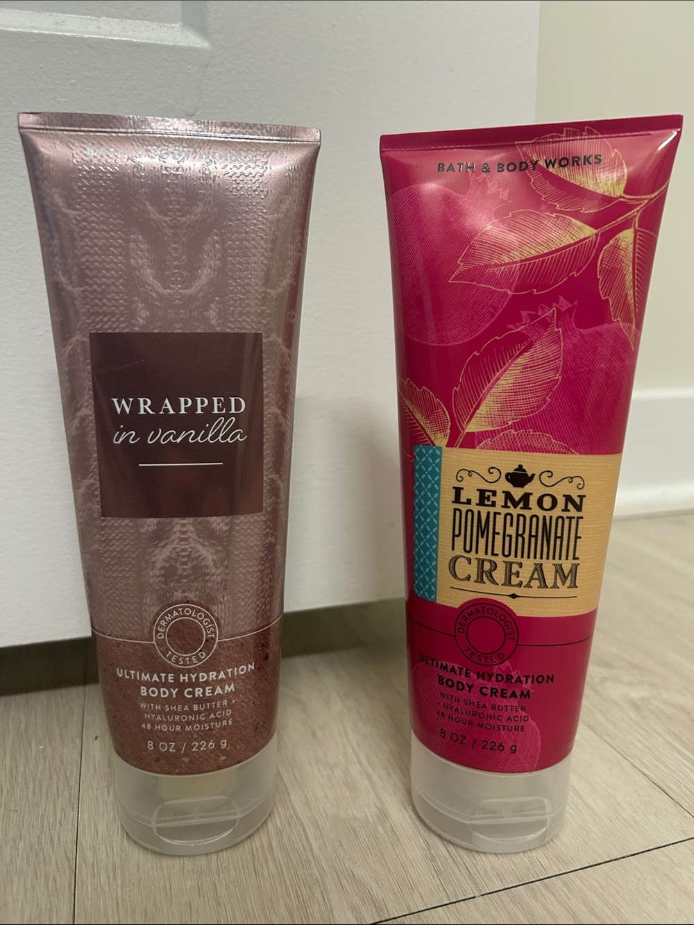 Bath & Body Works (NWT) Wrapped In Vanilla and Lemon Pomegranate Body Cream